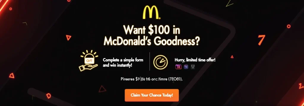  $100 McDonald's Gift Card