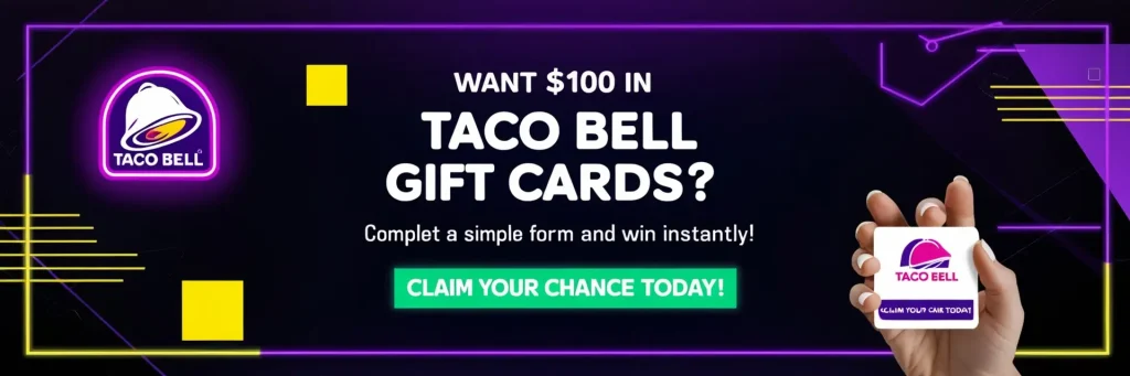 $100 Taco Bell Gift Card