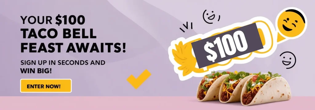 $100 Taco Bell Gift Card