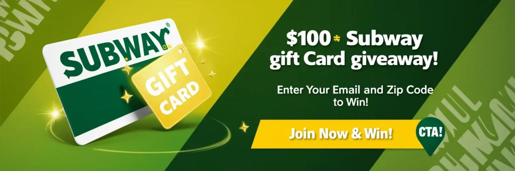 Subway $100 Gift Card