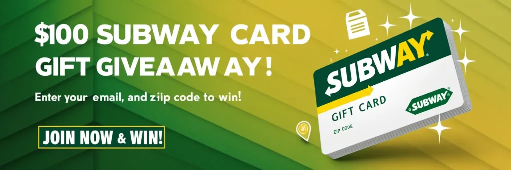 Subway $100 Gift Card