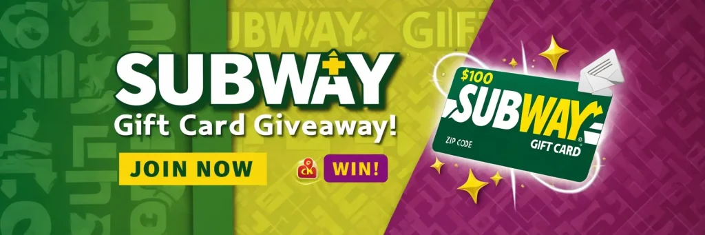 Subway $100 Gift Card