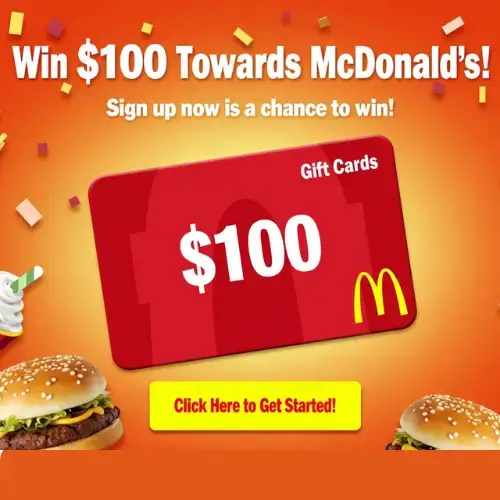 $100 McDonald's Gift Card